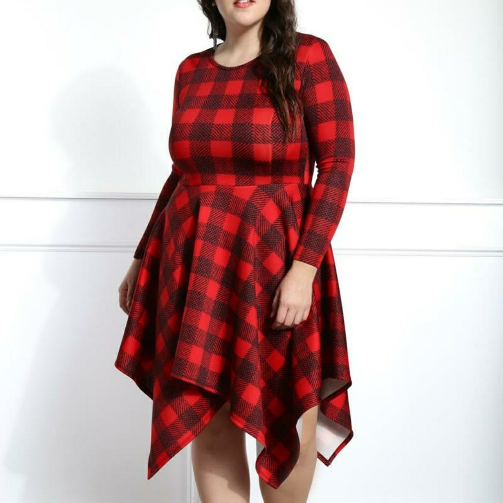 Red and Black Dress